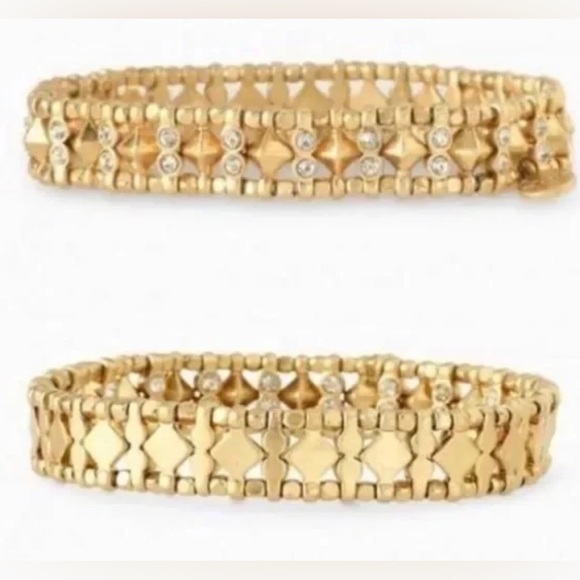 New Stella & Dot Arrison Stretch bracelet - gold - w/box - Picture 3 of 7
